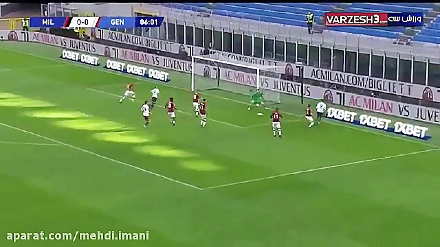 خلاصه بازی آث میلان ۱  جنوا ۲