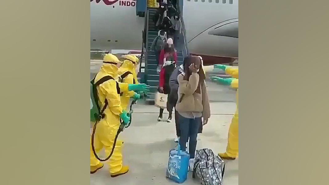 ضد عفونی کردن مسافران اندوزی ا...