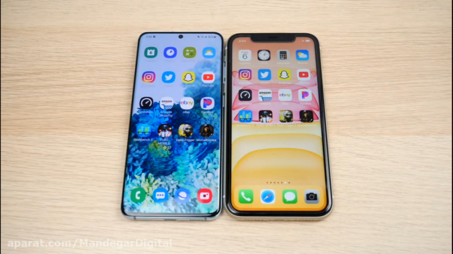 تست سرعت دقیق گلکسی S20  و IPH...