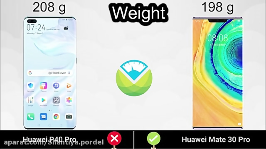 مقایسه گوشی هواوی p40 pro وmat...