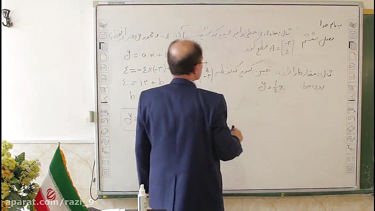ریاضی نهم درس معادله خط بخش 1...