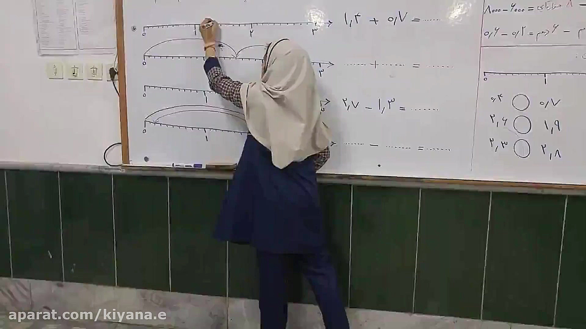 جمع و تفریق اعشاری  چهارم دبست...