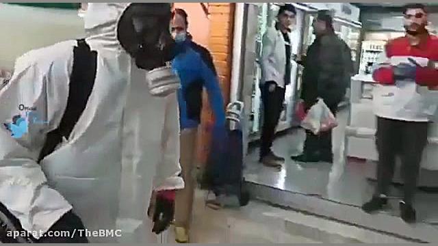 ضدعفونی شهر تهران توسط آتش نشا...