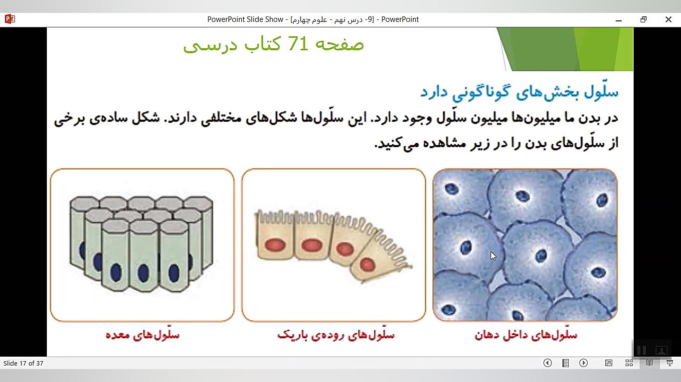 تدریس درس 9 علوم چهارم  قسمت 2