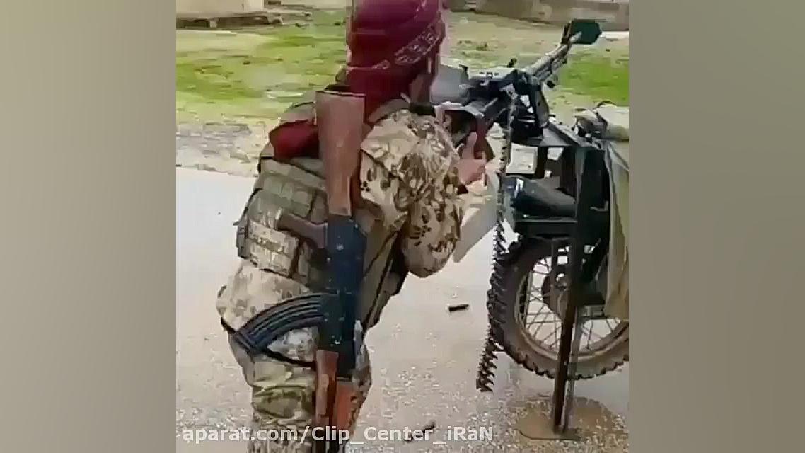 شلیک با تیربار سنگین بر روی مو...