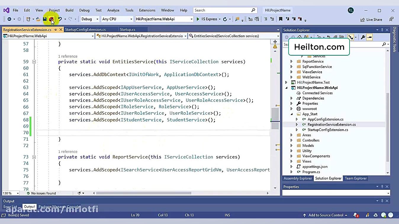 Injection Servies در فریم ورک...