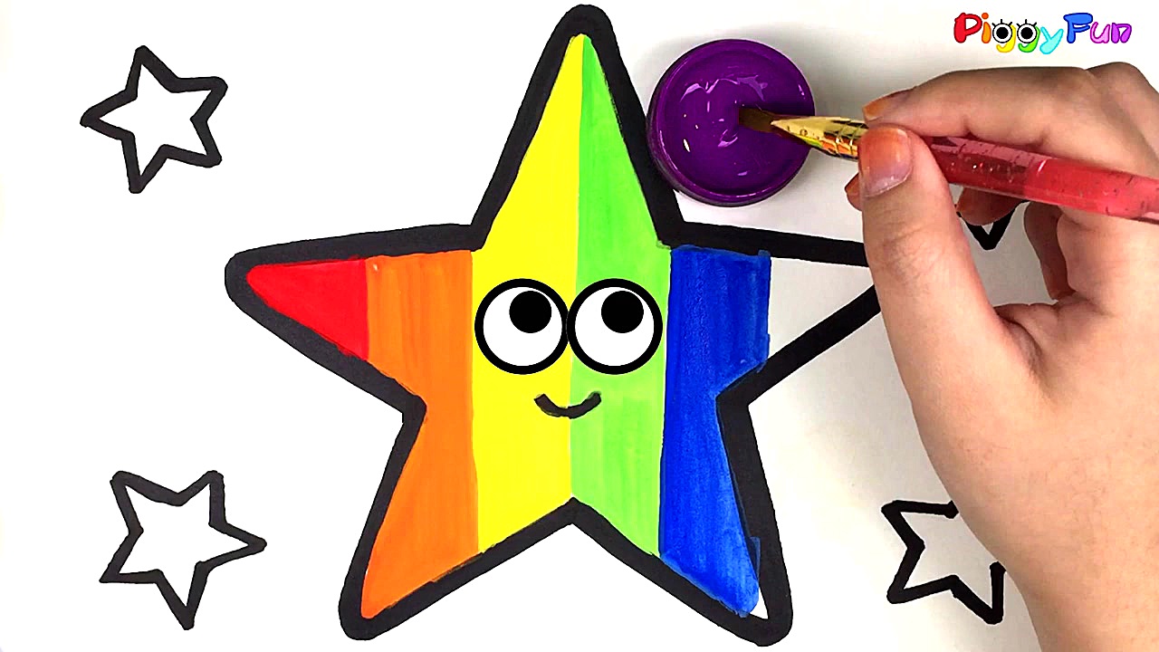 آموزش نقاشی به کودکان  ستاره