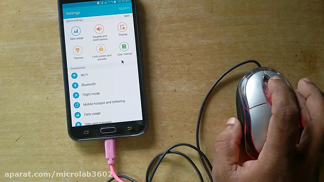 کی فکرشو میکرد گوشی با موس کار...