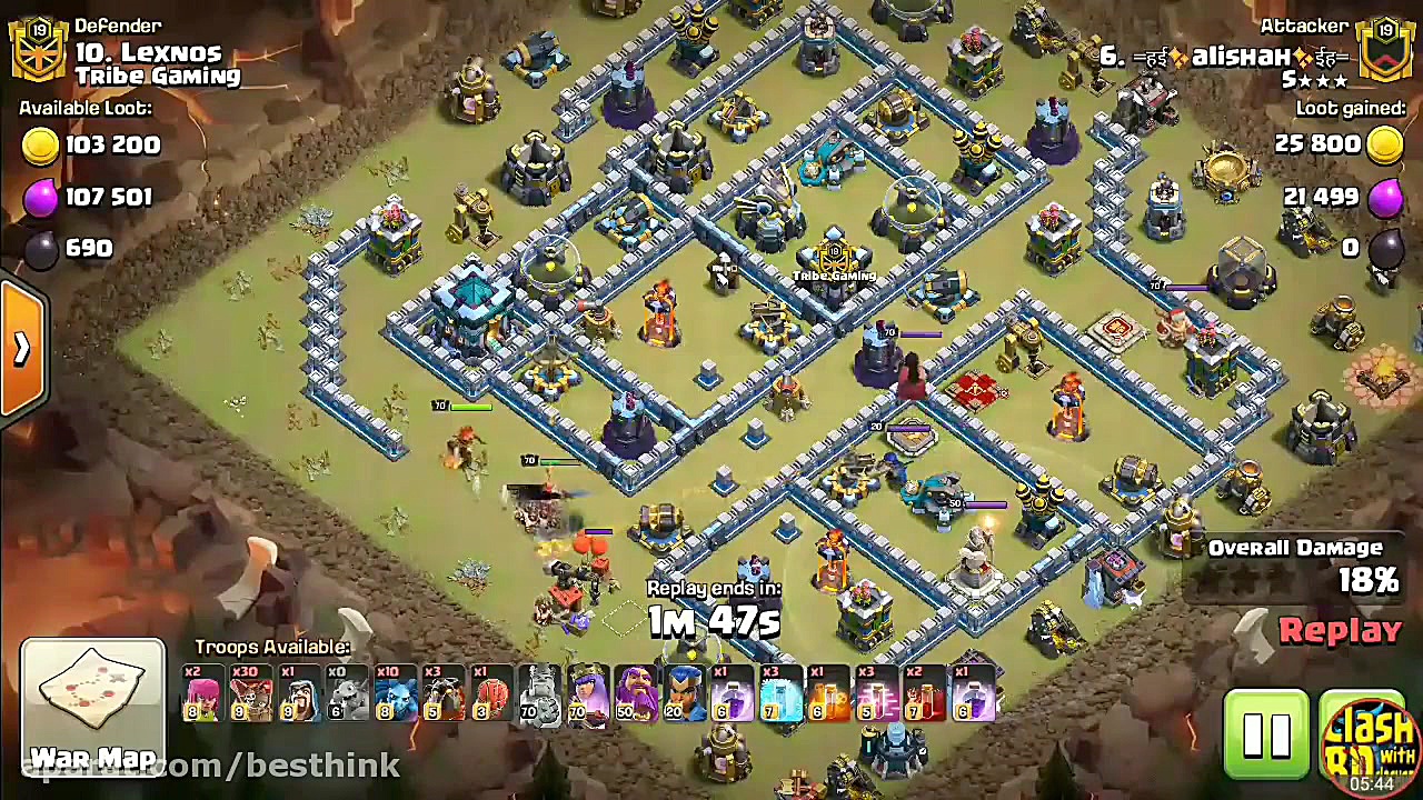 کلش اف کلنز اتک وار سه ستاره ب...