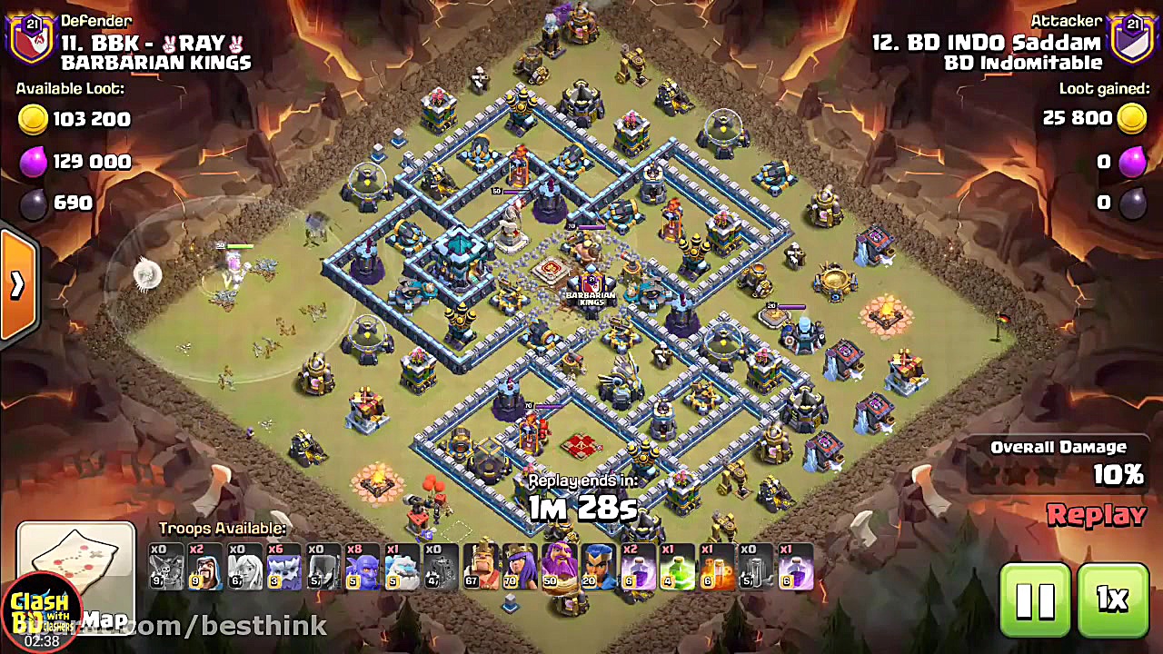 اتک وار کلش اف کلنز 3 ستاره با...