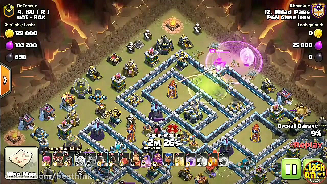 اتک وار 3 ستاره کلش اف کلنز هو...