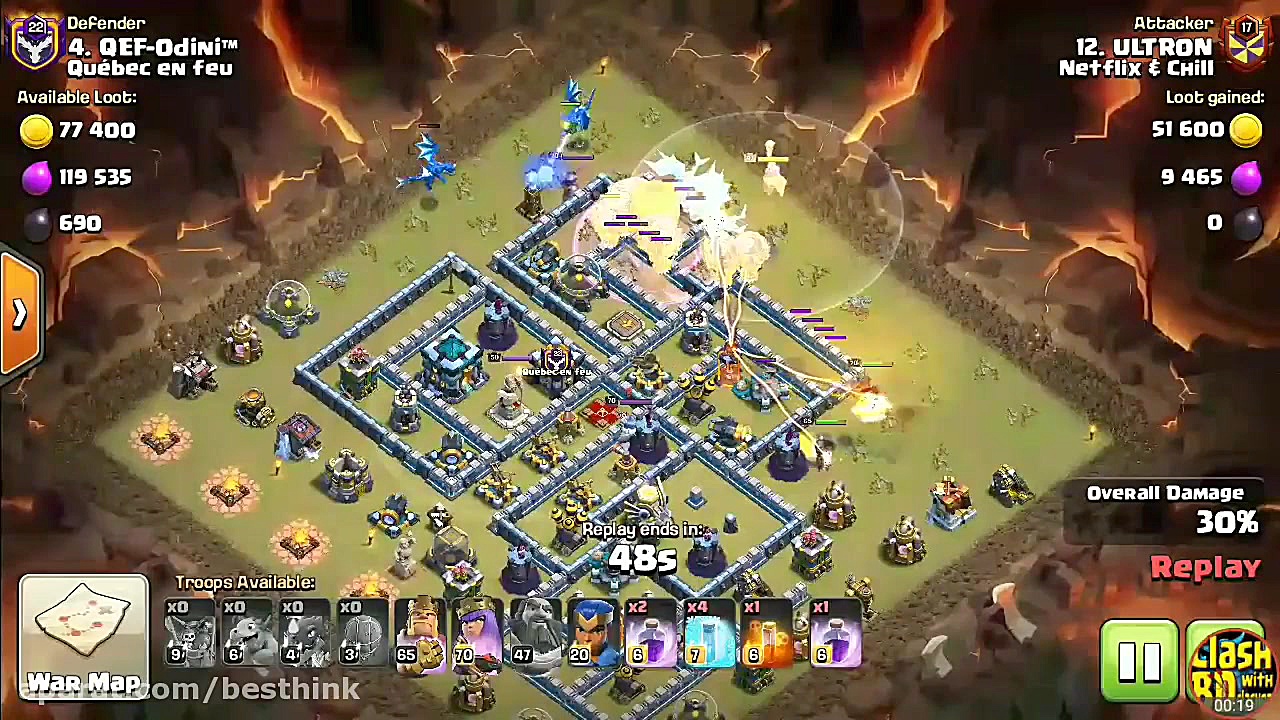 اتک وار سه ستاره کلش اف کلنز ب...