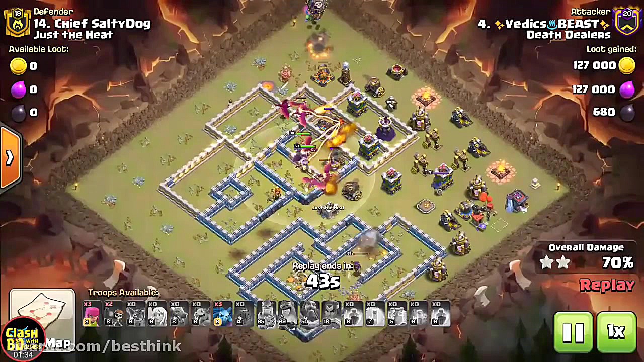 اتک وار کلش اف کلنز سه ستاره ،...