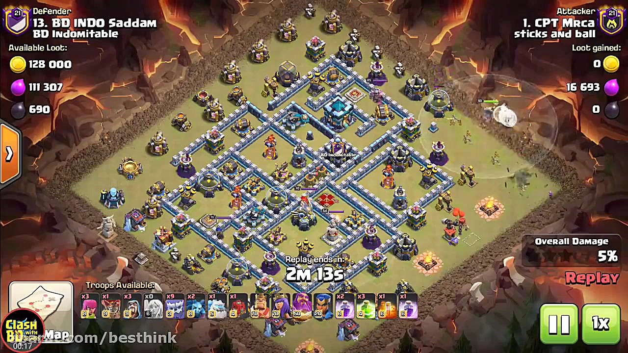 اتک وار سه ستاره کلش اف کلنز ب...