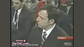 لال شدن جورج دبلیو بوش هنگام ت...