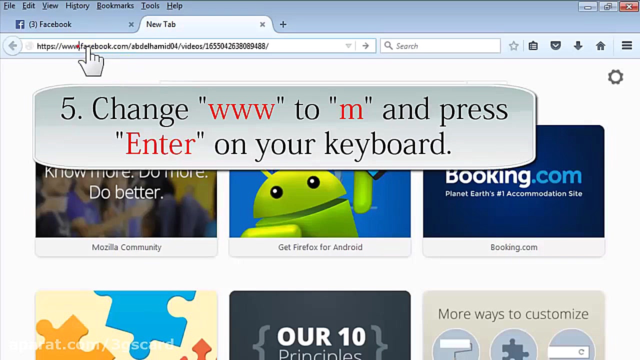 آموزش دانلود فیلم های فیسبوک