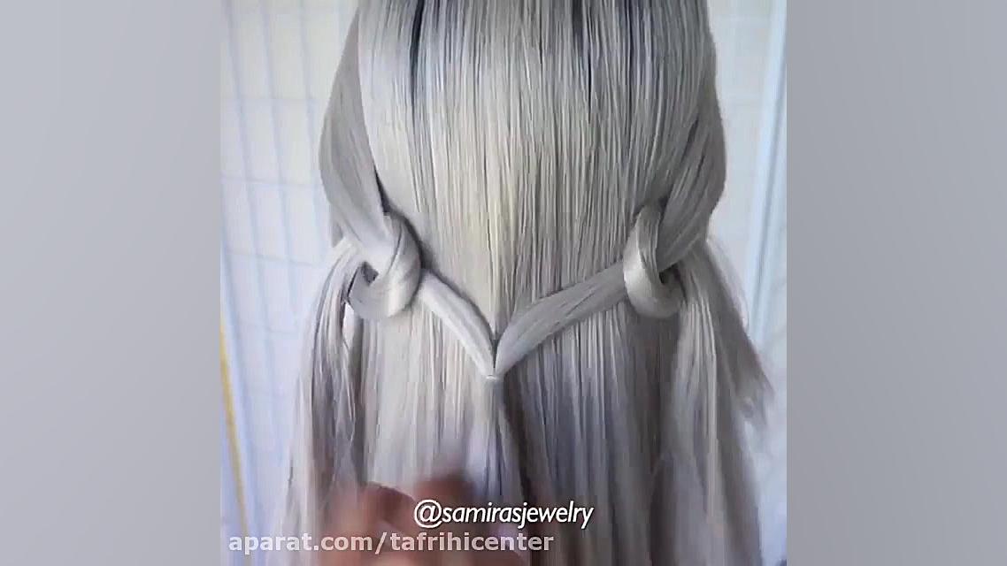 بافت مو شیک و راحت با گره