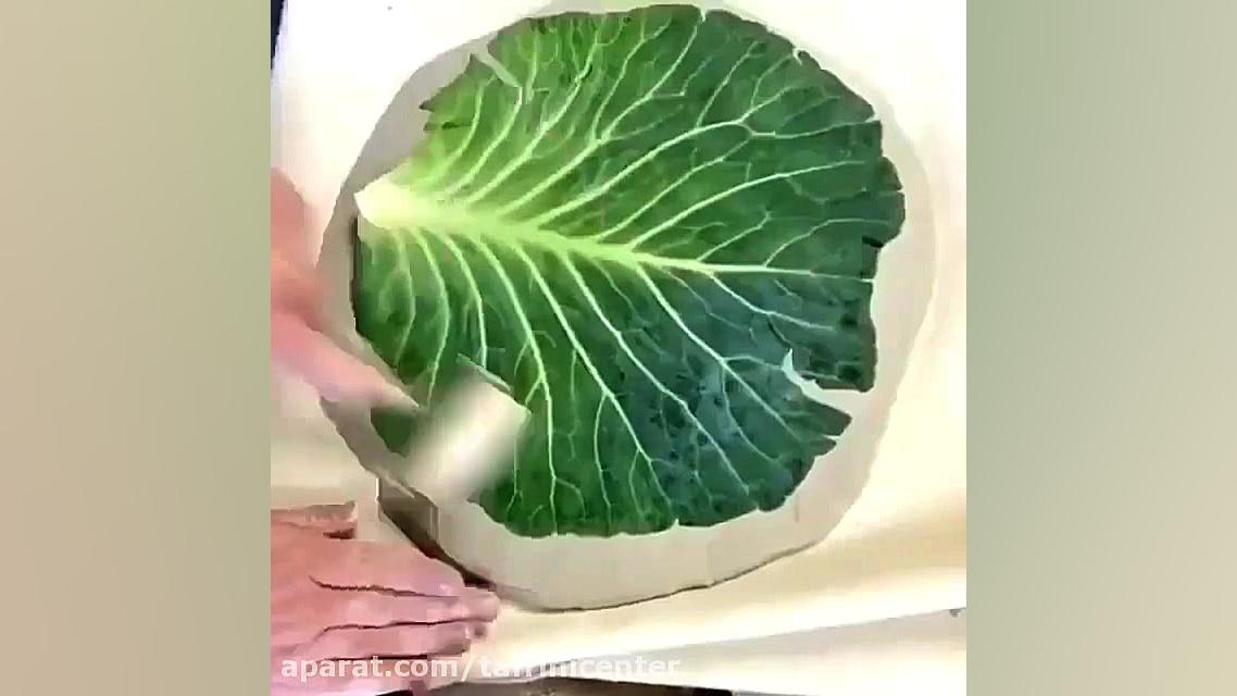 ساخت ظرف به شگل برگ با خمیر نم...