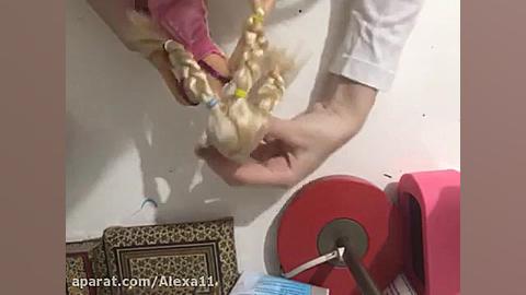 مدل دادن به موی باربی