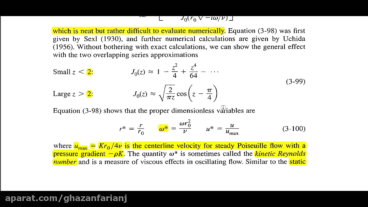 حل های معادله ناویر استوکس قسم...