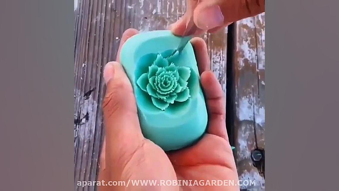 طراحی گل با صابون