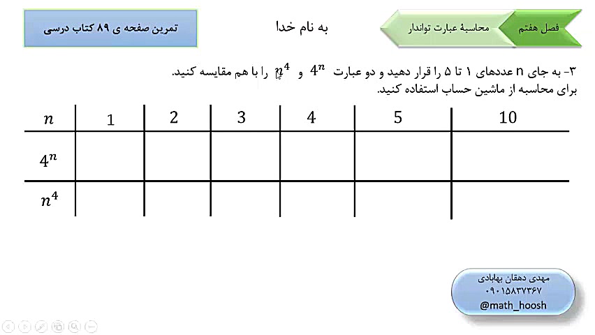 ریاضی هفتم | فصل 7 | توان | تم...