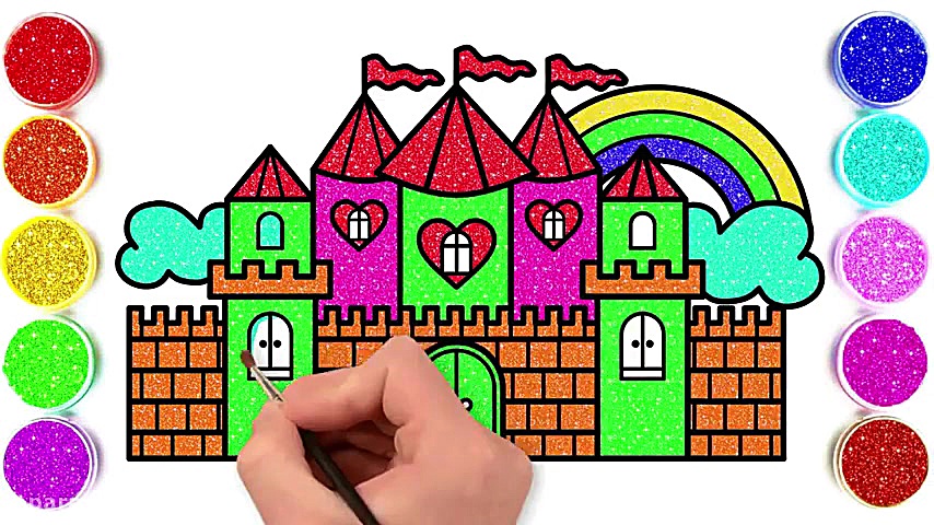 آموزش نقاشی به کودکان  قلعه