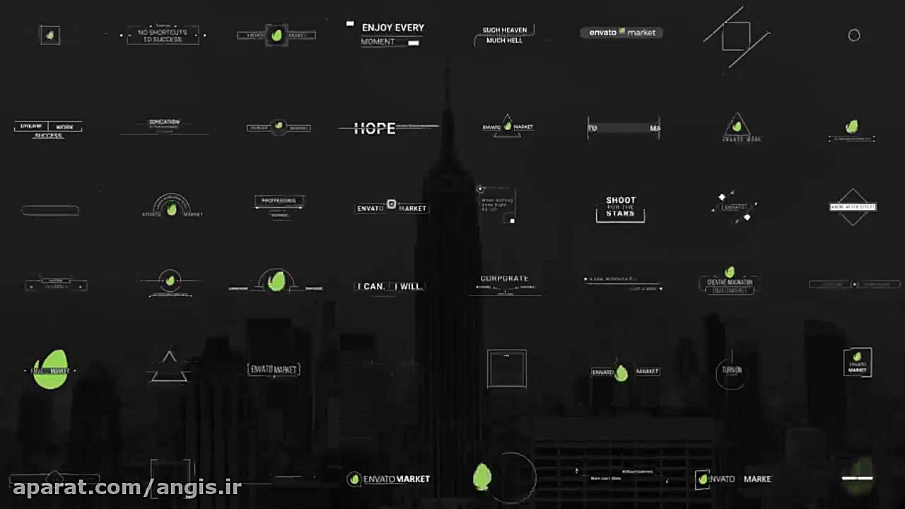 پروژه افترافکت 50 عناوین آماده