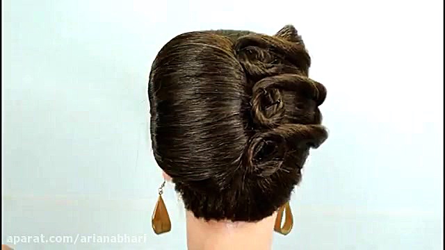 آموزش شینیون عروس و بافت مو در...