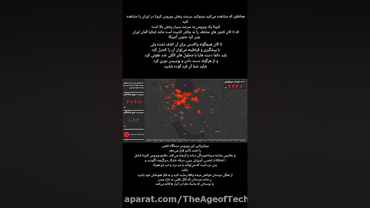 ویروس کرونا و سرعت پخش آن