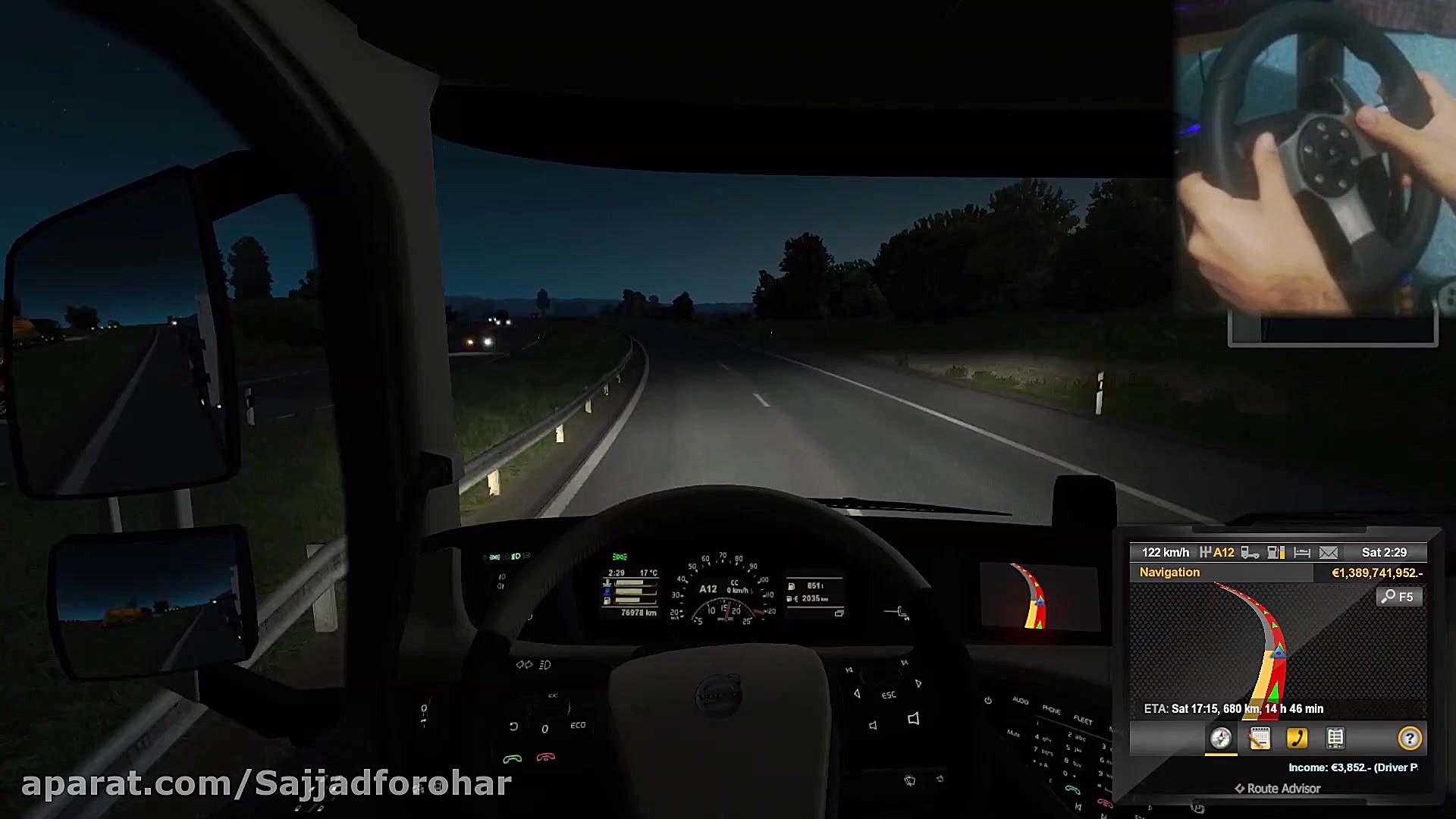 رانندگی ولوو اف اچ با 12 تن با...