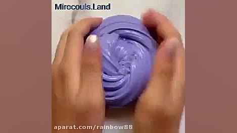 اسلایم خامه ای بنفش⭕