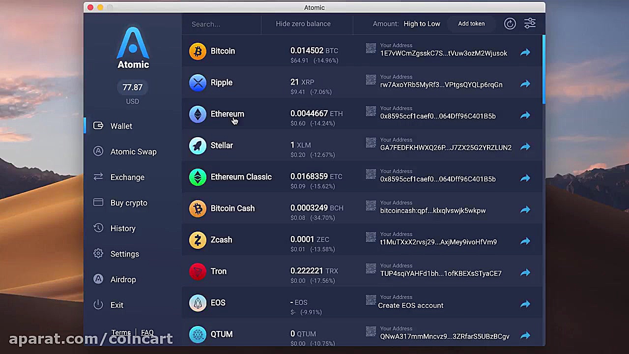 معرفی کیف پول اتومیک والت