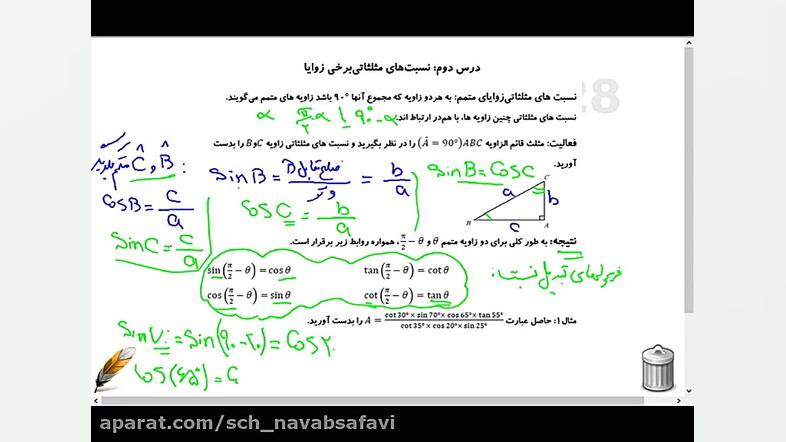 تدریس حسابان یازدهم مبحث مثلثا...