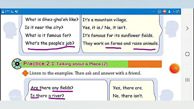 درس ٦ زبان پايه هشتم صفحه ٤٩ د...