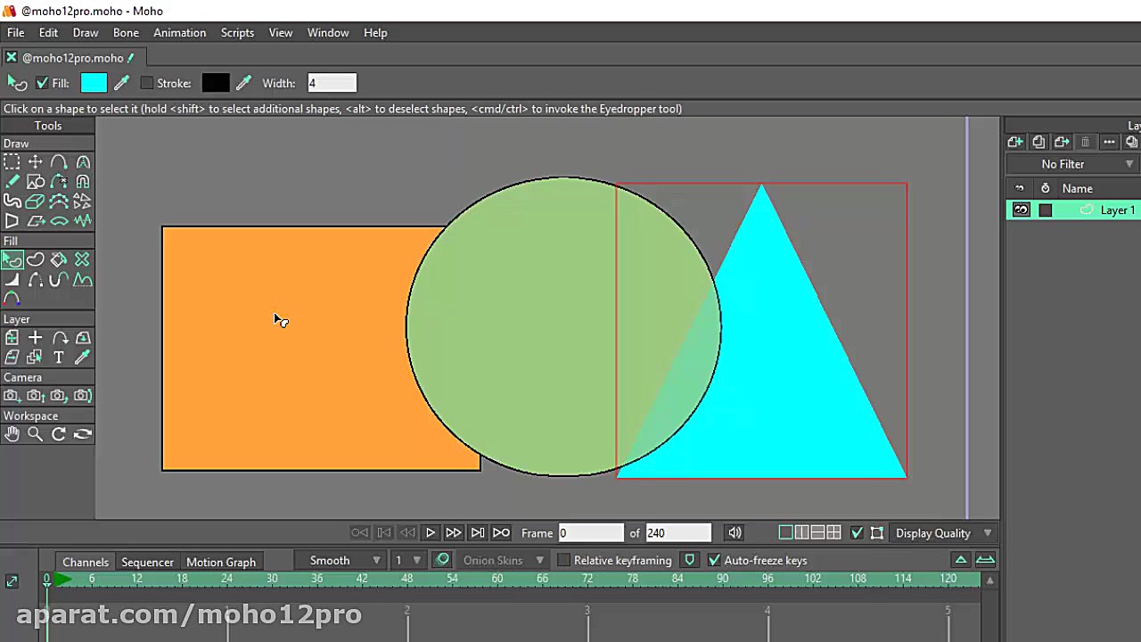 بالا و پایین بردن اشکال یک وکت...
