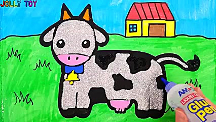 نقاشی گاو کودکانه