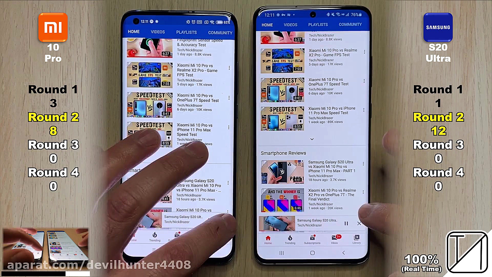مقایسه سرعت Xiaomi Mi 10 Pro v...