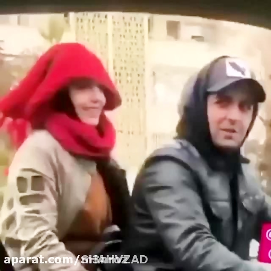 امیر حسین ارمان و نازنین بیاتی در پشت صحنه ی سریال مانکن