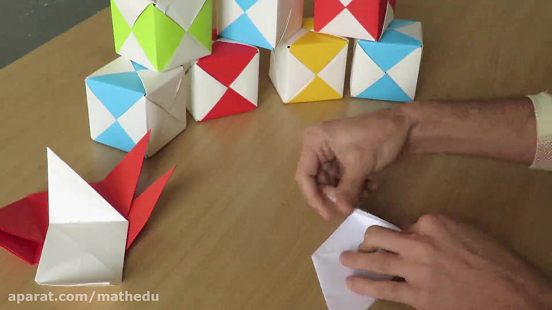 آموزش ساخت مکعب با کاغذ