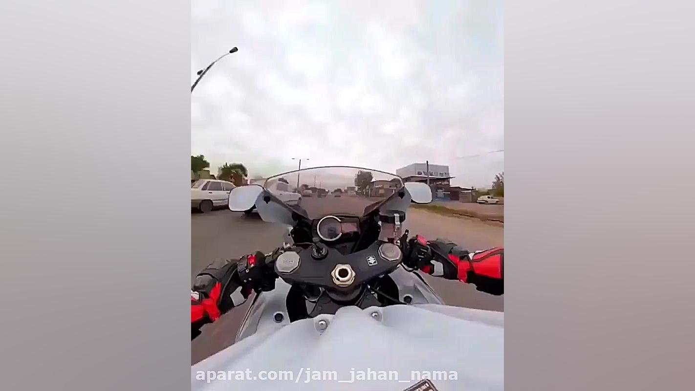 تصاویر ترسناک از رانندگی موتور...