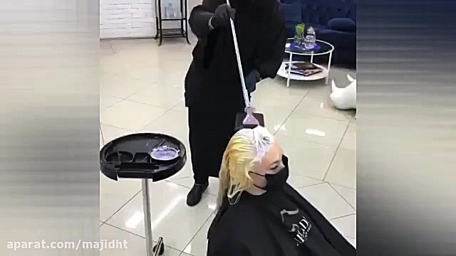 هیچ چیزی نمیتونه مانع آرایشگاه...