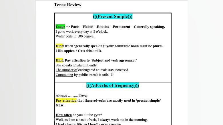 دروس گرامری سطح Pre1 IELTS