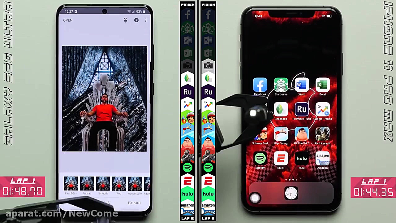 تست سرعت گلکسی اس 20 اولترا با...