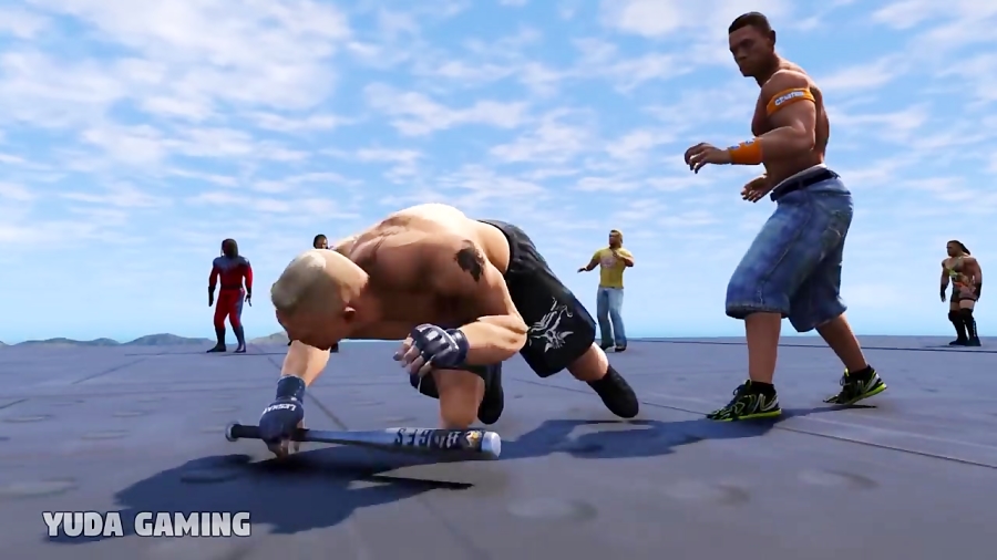 مبارزه جان سینا با سوپراستارها...