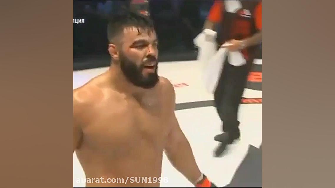 مبارزه امیر علی اکبری در ام ام...