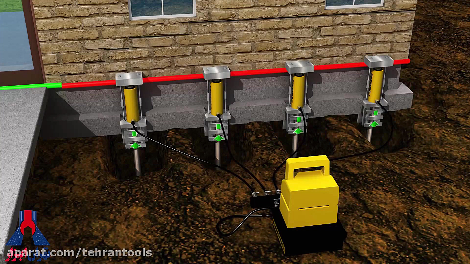 تعمیر پایه اسکلت فلزی با استفا...