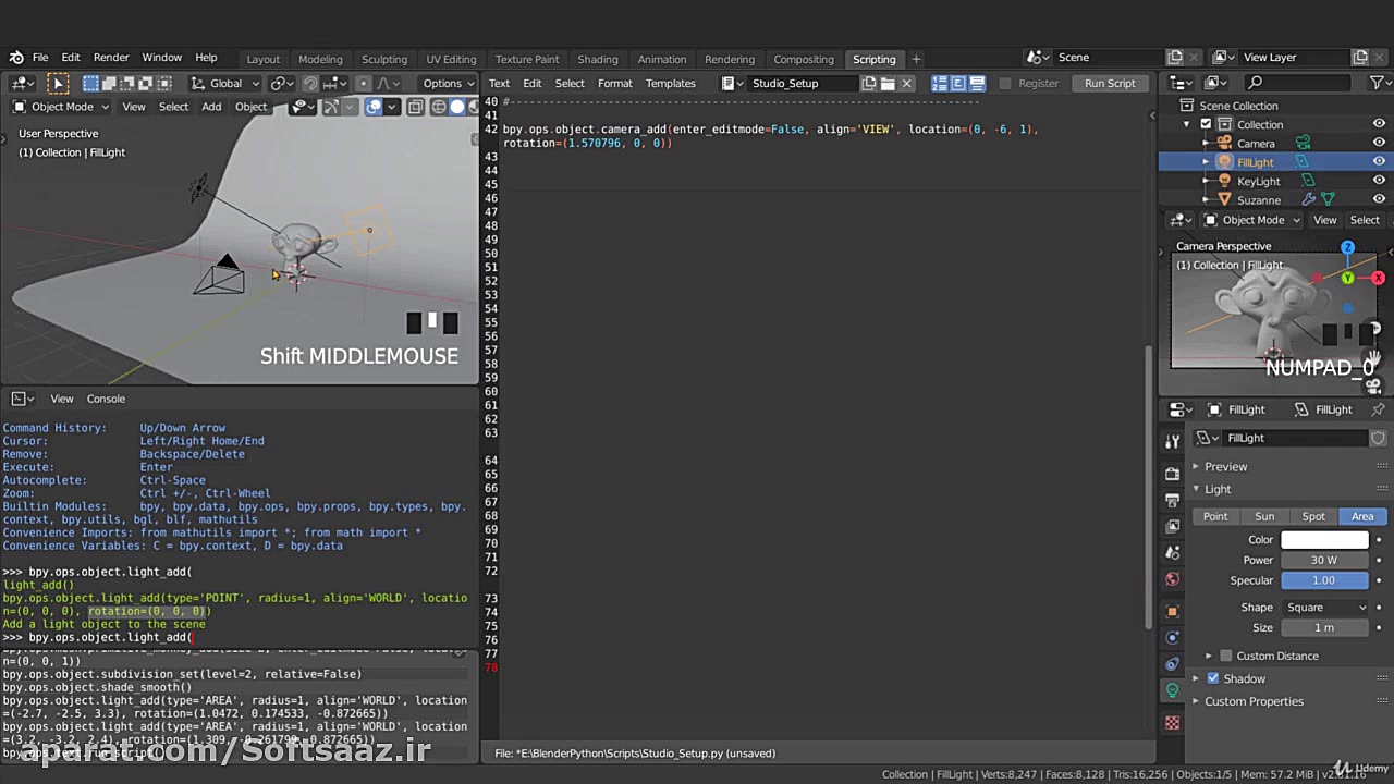 برنامه نویسی با پایتون در Blen...