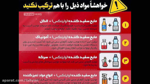 برای تهیه ماده ضد عفونی هیچگاه...