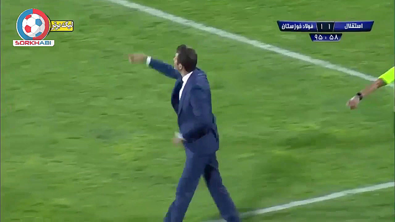 خلاصه بازی  استقلال 1  فولاد 1